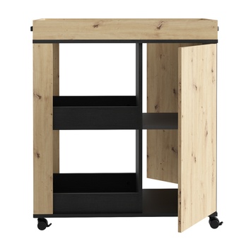 Bar na kolečkách HOME BAR III dub artisan/černý dub 3