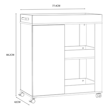 Bar na kolečkách HOME BAR III dub artisan/černý dub 5