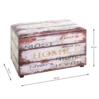 Truhla se sedákem HOME hnědá 4