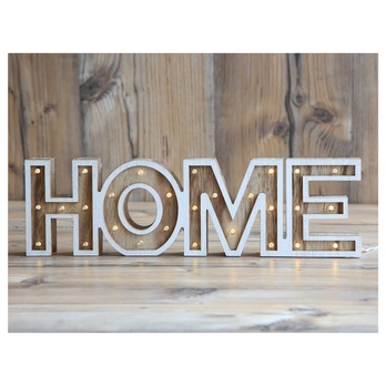 Stolní lampa HOME dřevo/bílá 1