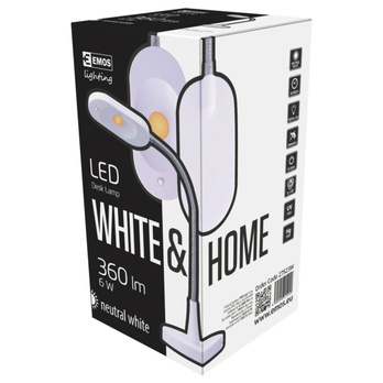 Stolní LED lampa HOME bílá 4