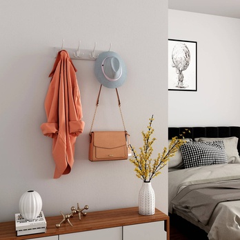 Nástěnný věšák HOOK bílá 2