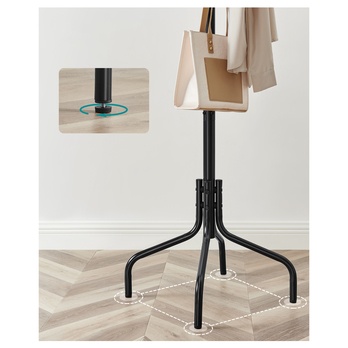 Stojanový věšák HOOK černá 3