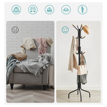 Stojanový věšák HOOK černá 4