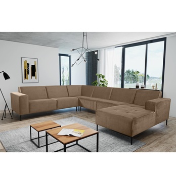 Sedací souprava HORIZON XL levá, světle hnědá 1