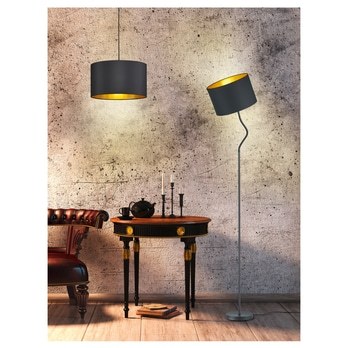 Stojací lampa HOSTEL 2 černá/zlatá 1