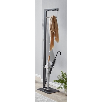 Stojanový věšák HUNTER černá/chrom 1