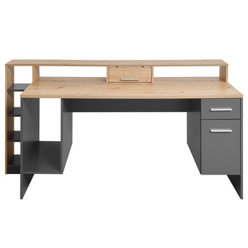 Psací stůl IAN II dub artisan/šedá 4