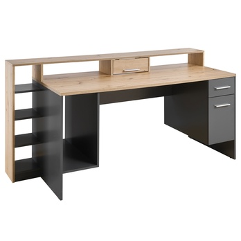Psací stůl IAN II dub artisan/šedá 11