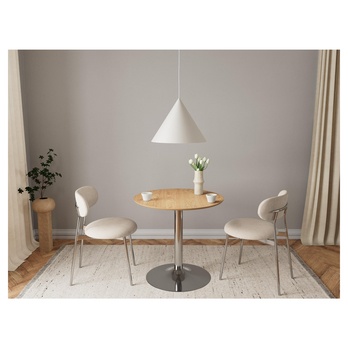 Malý stolek IBIZA přírodní/chrom 3