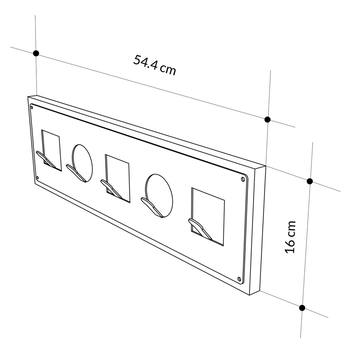 Nástěnný věšák ICON dub/černá 4