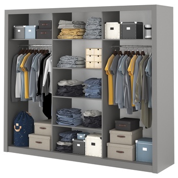 Šatní skříň IDEA 01 šedá 2