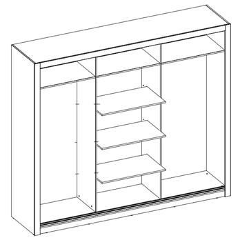 Šatní skříň IDEA 01 dub sanremo 2