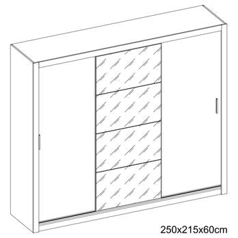 Šatní skříň IDEA 01 dub sanremo 4