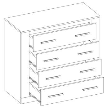 Komoda IDEA 10 bílá matná 2