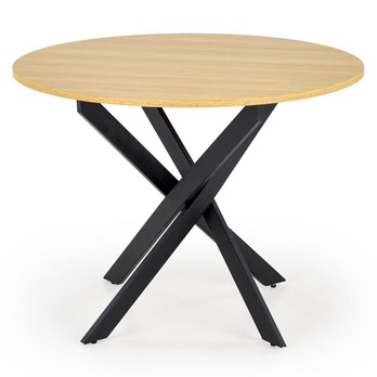 Jídelní stůl IDGOR zlatý dub/černá 2