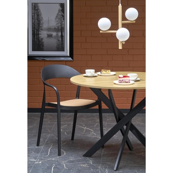 Jídelní stůl IDGOR zlatý dub/černá 10