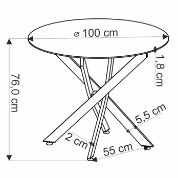 Jídelní stůl IDGOR zlatý dub/černá 12