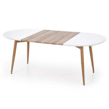 Jídelní stůl IDWORD dub medový/bílá 5