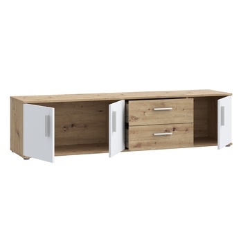 TV komoda IKOLI L bílá/dub artisan 2