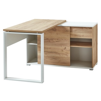Psací stůl ILON bílá/dub navarra, šířka 120 cm 4