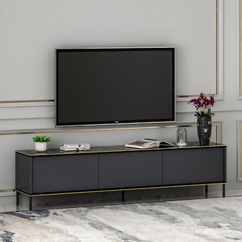 TV komoda IMAJ 1 antracitová/černý mramor 1