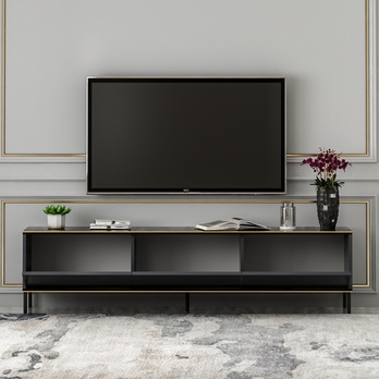 TV komoda IMAJ 1 antracitová/černý mramor 2