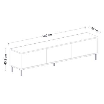 TV komoda IMAJ 1 antracitová/černý mramor 6