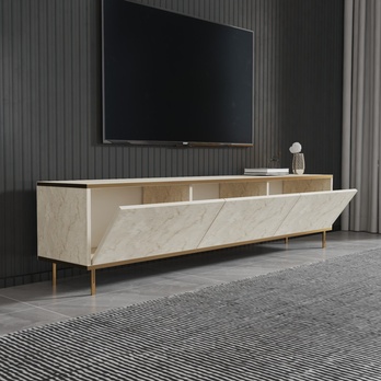 TV komoda IMAJ 1 travertin/zlatá 2
