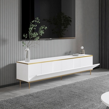 TV komoda IMAJ 1 bílá/zlatá 2