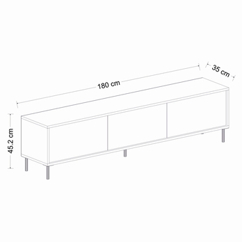 TV komoda IMAJ 1 bílá/zlatá 4