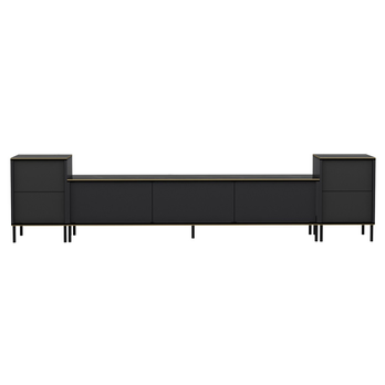 Obývací stěna IMAJ 2 antracitová/černý mramor 3