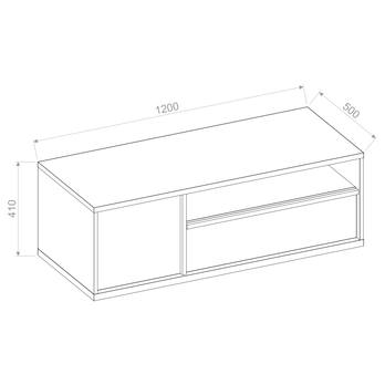 TV komoda IMOLA 13 bílá/šedá/grafitová 4