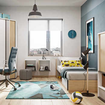 Postel s matrací IMOLA levá, 90x200 cm 1