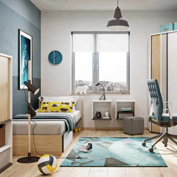 Postel s matrací IMOLA pravá, 90x200 cm 1