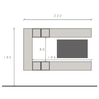 Obývací stěna INFINITY C134 kašmírová/dub mercure 18