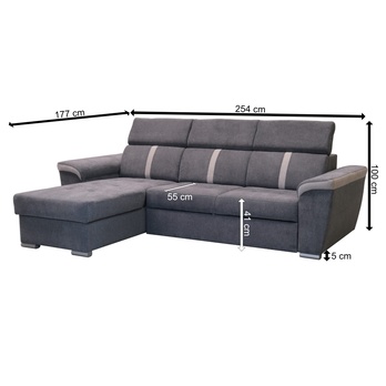 Sedací souprava INFINITY II šedá/bílá 10