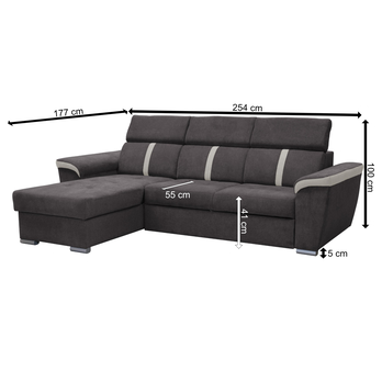 Sedací souprava INFINITY II tmavě šedá/béžová 10