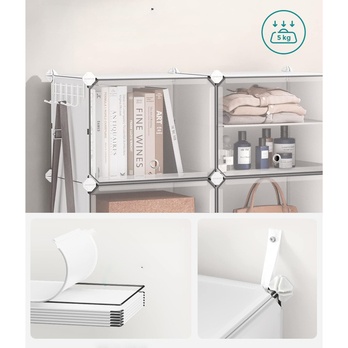 Botník INTER bílá/transparentní 4