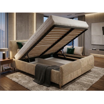 Postel s roštem INZA béžová, 140x200 cm 5