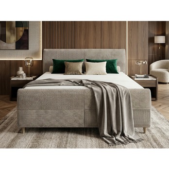 Postel s roštem INZA šedobéžová, 140x200 cm 1