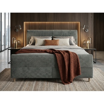 Postel s roštem INZA šedá, 140x200 cm 1