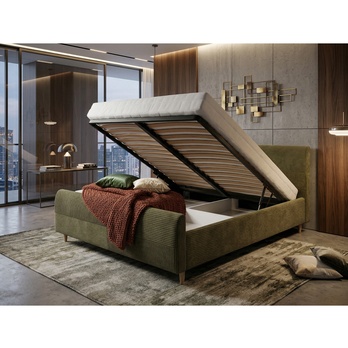 Postel s roštem INZA olivová, 160x200 cm 5