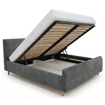 Postel s roštem INZA šedá, 160x200 cm 2