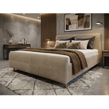 Postel s roštem INZA béžová, 180x200 cm 1