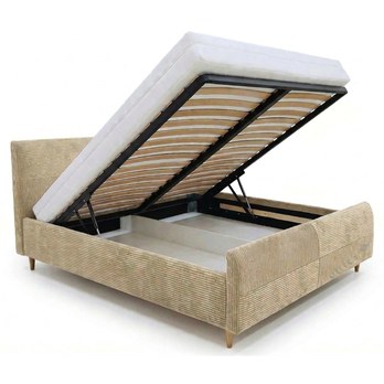 Postel s roštem INZA béžová, 180x200 cm 2