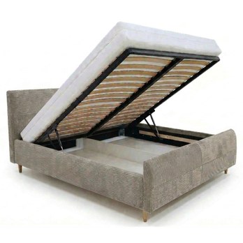 Postel s roštem INZA šedobéžová, 180x200 cm 2