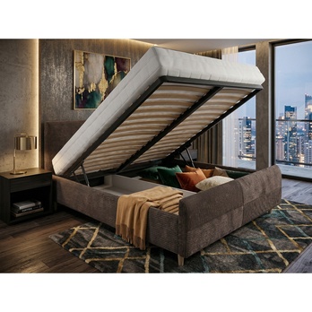 Postel s roštem INZA čokoládová, 180x200 cm 5