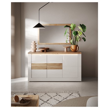 Komoda ISCHIA 2 dub cadiz/bílá, šířka 160 cm 3