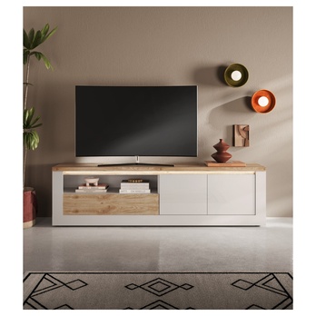 TV komoda ISCHIA 3 dub cadiz/bílá, šířka 207 cm 3